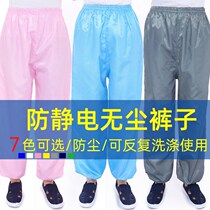 Anti-static pants dustproof clothing dustproof pants Womens split clothing pants Mens electrostatic clothing white dust-free work pants blue