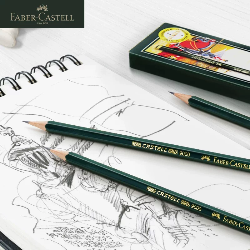 Германия Faber-Castell графитный карандаш Sketch Pencil 9000 для рисования и эскиза, профессиональная оценка, комбинированный карандаш