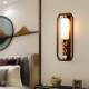 New Chinese Style Wall Lamp Solid Wood Zen Enamel Bedroom Bedside Lamp Living Room Staircase Corridor Tv Background Wall Lamp