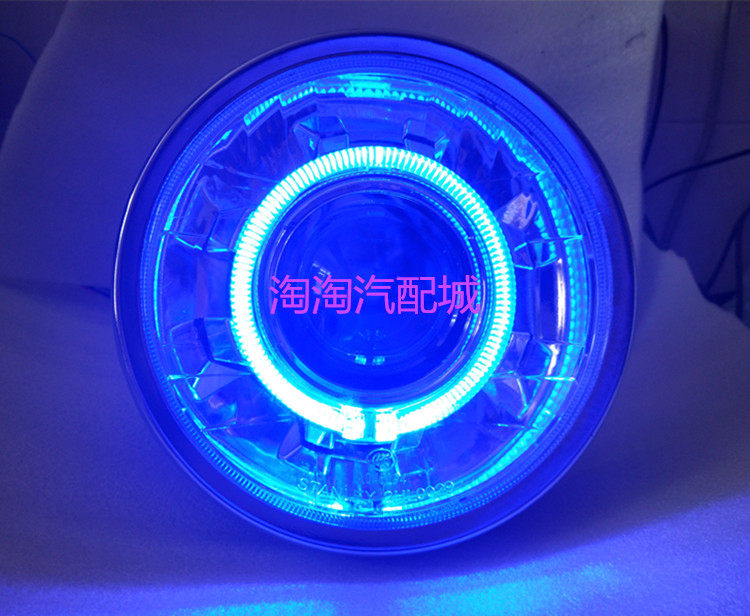 Suitable for Tianjian EN125 round lamp headlight assembly modified double light lens xenon lamp double angel eyes devil eyes