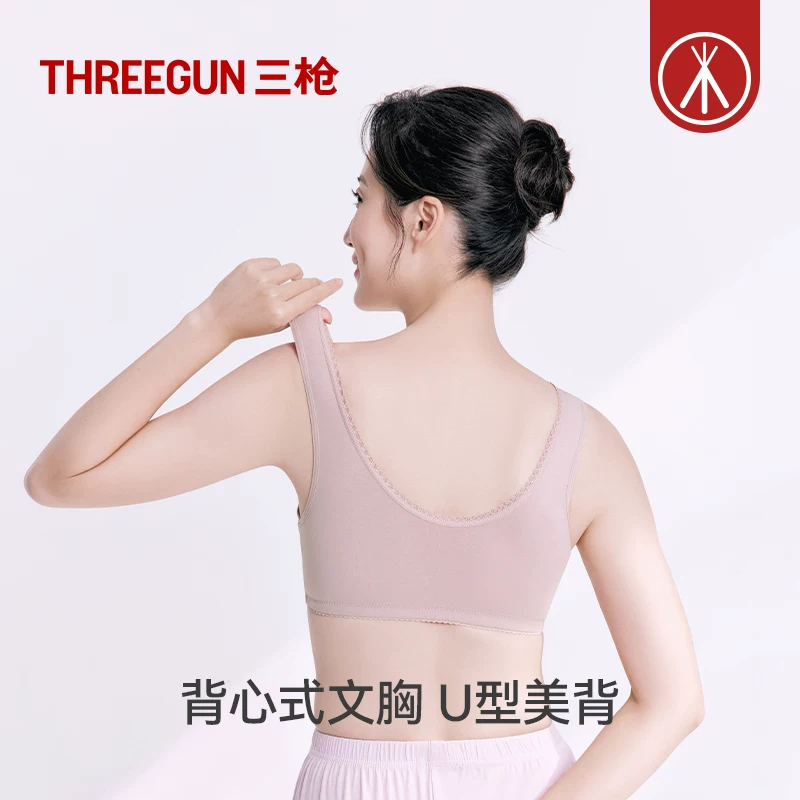 Summer bra top, wireless bra, thin supporting vest, for middle age