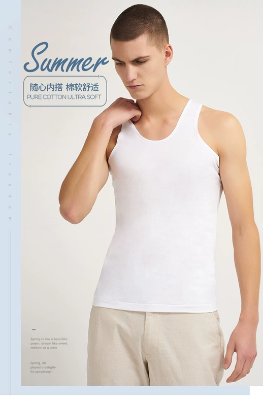 Vận chuyển chính thức Ba khẩu súng Vest cao cotton mỏng Áo bông chính hãng Sản phẩm hạng nhất - Áo vest