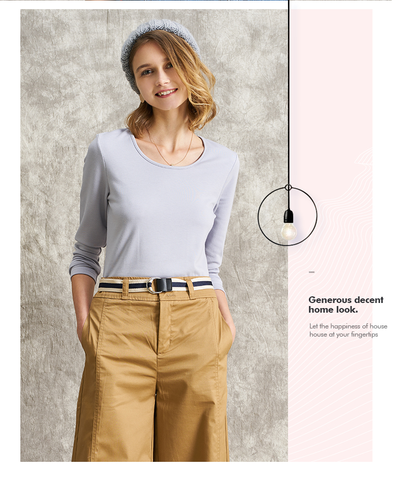 Áo ba lỗ ấm áp cho phụ nữ mùa thu và mùa đông len modal cotton Đồ lót nữ cổ tròn lớn cổ rắn màu co giãn ao lot