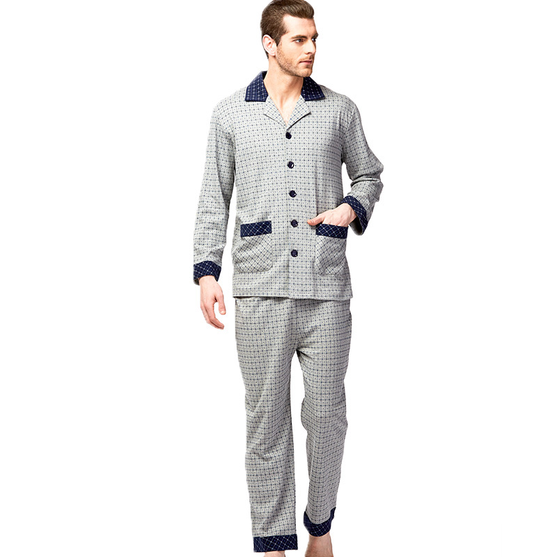 Pyjama pour homme THREEGUN   en Coton à manches longues - Ref 3002365 Image 2