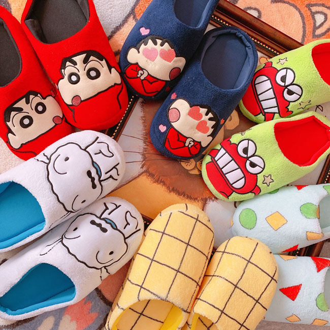 Autumn Winter Cute Cartoon Teenage Girl Hearts Plush Couple Men And Women's Home Shoes Home Use Indoor Floor Cotton Slippers