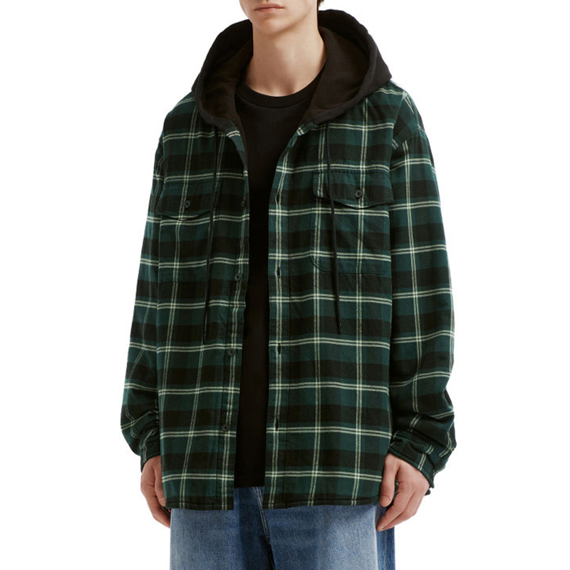 Carhartt Wip 26Aw Retro Plaid Hooded Shirt Men's Long-Sleeved Loose Work Jacket 037129R