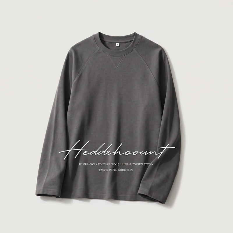 Autumn New Men's Raglan Sleeve Long-Sleeve T-Shirt, Japanese Retro Loose Fit, Solid Color Thin Base Shirt, Simple Top Autumn New Men's Raglan Sleeve Long-Sleeve T-Shirt, Japanese Retro Loose Fit, Solid Color Thin Base Shirt, Simple Top