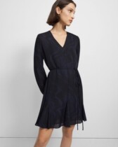 American spot THEORY 2021 New Spring Sand Silk Silk Silk Silk printing with Dress K1102605