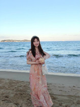 Spot stories Colorful Cloud Fairy Rose Marble Texture Suspender Dress 0855637001