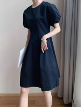 COS spot 21 spring and summer new womens puff sleeve waist dress 0838588004 0838588005