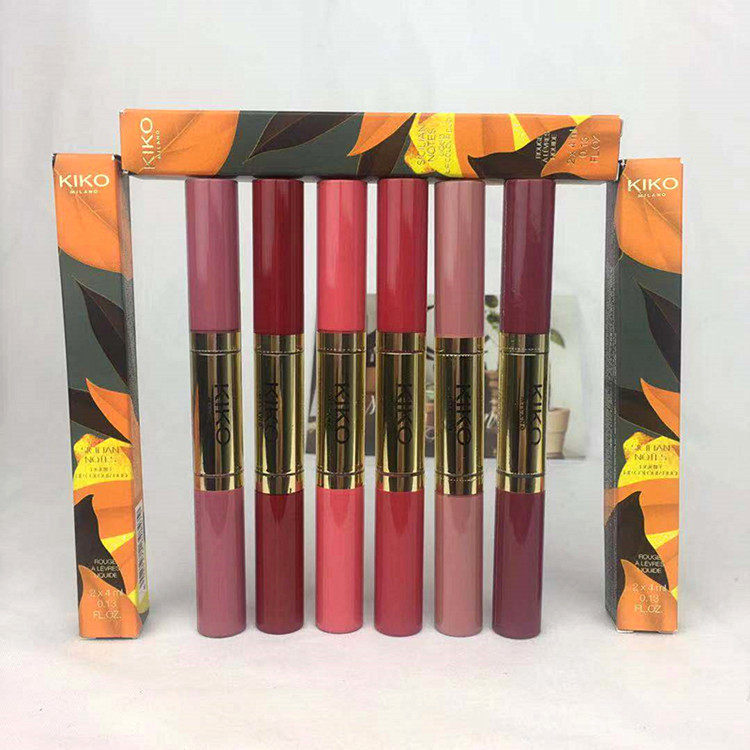 Top 10 special price spot kiko Sicilian qualified double head lip glaze 01 02 04 red wine gem 05 07 08 
