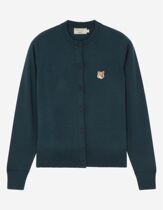 Spot Maison Kitsune little fox head female button knitted cardigan cardigan EW00559KT1036