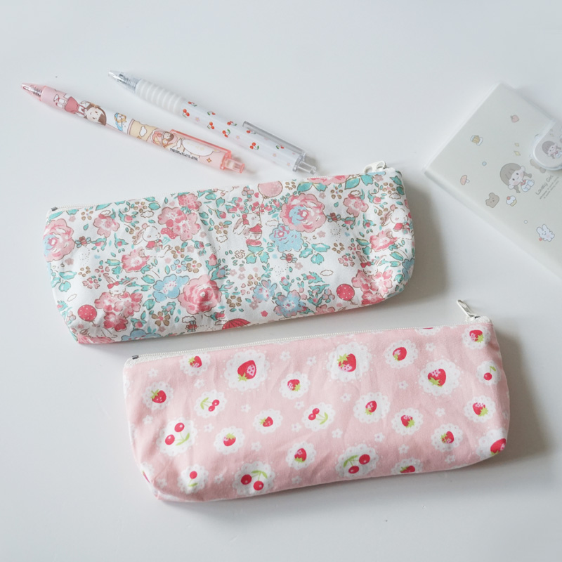 Niche design pink girl primary school stationery bag cute rabbit pencil bag storage bag pencil case