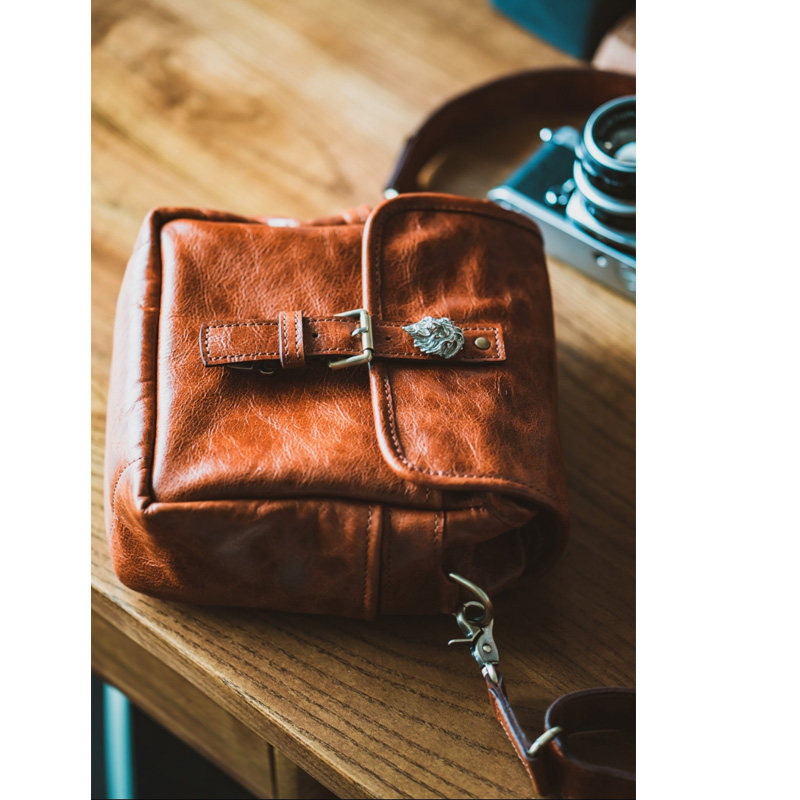 Bull Peel Olympus Genuine Leather single shoulder camera photographic micro single eye camera bag Bond Street Leica Leica Preferential Bon Derby Street
