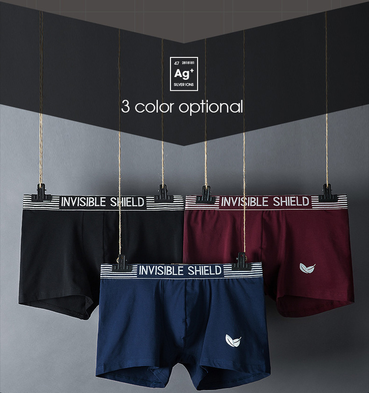 Invisible Shield Men's Underwear Modal Sexy Men's Boxer Briefs Sweat-Absorbent Antibacterial Mid-Waist Pure Cotton Popular Women's Underwear