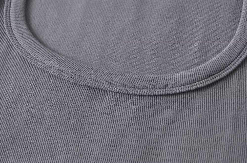 Боди/брюки 西西里美国修身纯色肩梯形领背心连身裤女士时尚适合拉伸底上衣