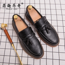 Summer Soft Price bean Shoe Men Inren One Foot Pedal Sloth Lefu Shoes Business Positive Dress Breathable Casual Leather Shoes