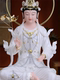 Manjushri Bodhisattva and Samantabhadra Bodhisattva statue for home use white marble Manjushri and Samantabhadra Bodhisattva statue for home worship Huayan Three Saints