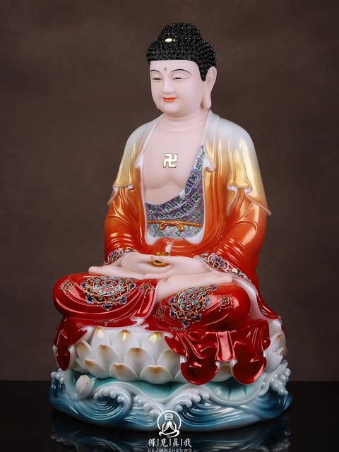 Tathagata Buddha statue Sakyamuni Buddha statue white marble Amitabha Medicine Buddha ornaments home worship Buddha