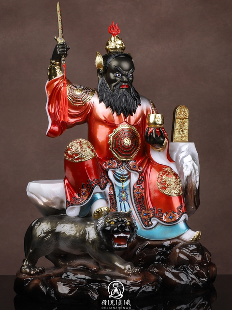 Zhang Tianshi Statue Zhang Daoling Patriarch Ornament Longhushan Zhang Tianshi Statue White Marble Buddhist Hall Home Worship