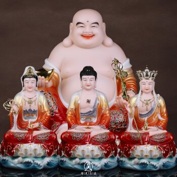 Sakyamuni Buddha Statue, White Marble Buddha Statue, Guanyin Bodhisattva Statue, Ksitigarbha Bodhisattva, Maitreya Buddha, for Home Use in Buddhist Halls