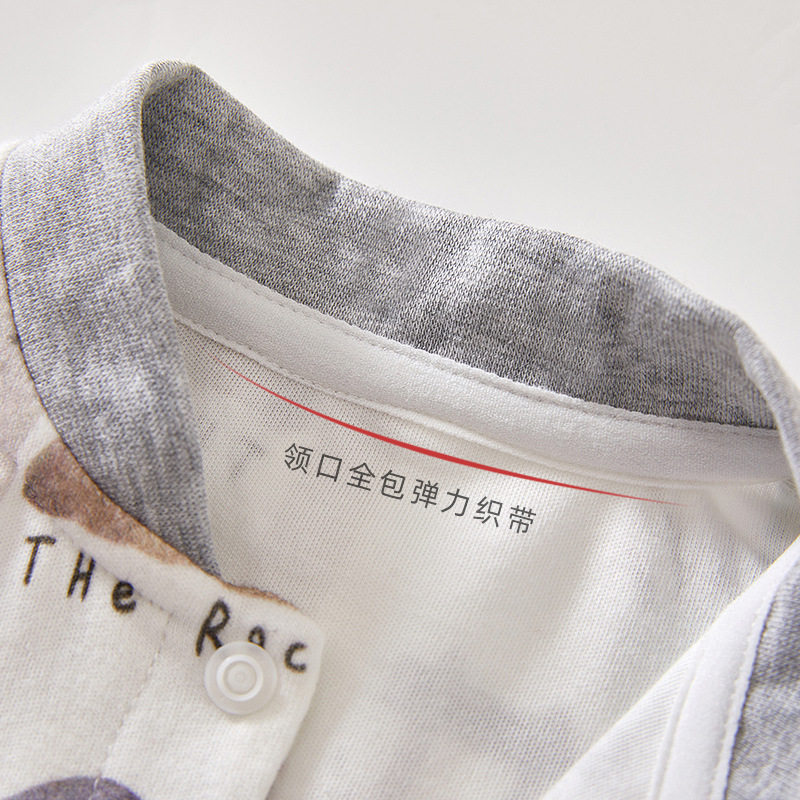 NEWBORN BABY SPRING AND AUTUMN ONESIES COTTON MALE AND FEMALE BABY CLOTHES SPRING AND AUTUMN PAJAMAS FOUR SEASONS HA CLOTHES CLIMBING CLOTHES