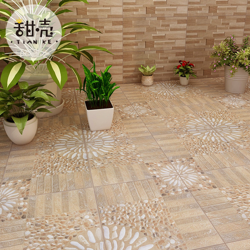 Courtyard Floor Tiles Garden Outdoor Yard Imitation Goose Pebble Tile Fields Garden Terrace Imitation Ancient Brick Outdoor Anti-Slip Balcony Brick