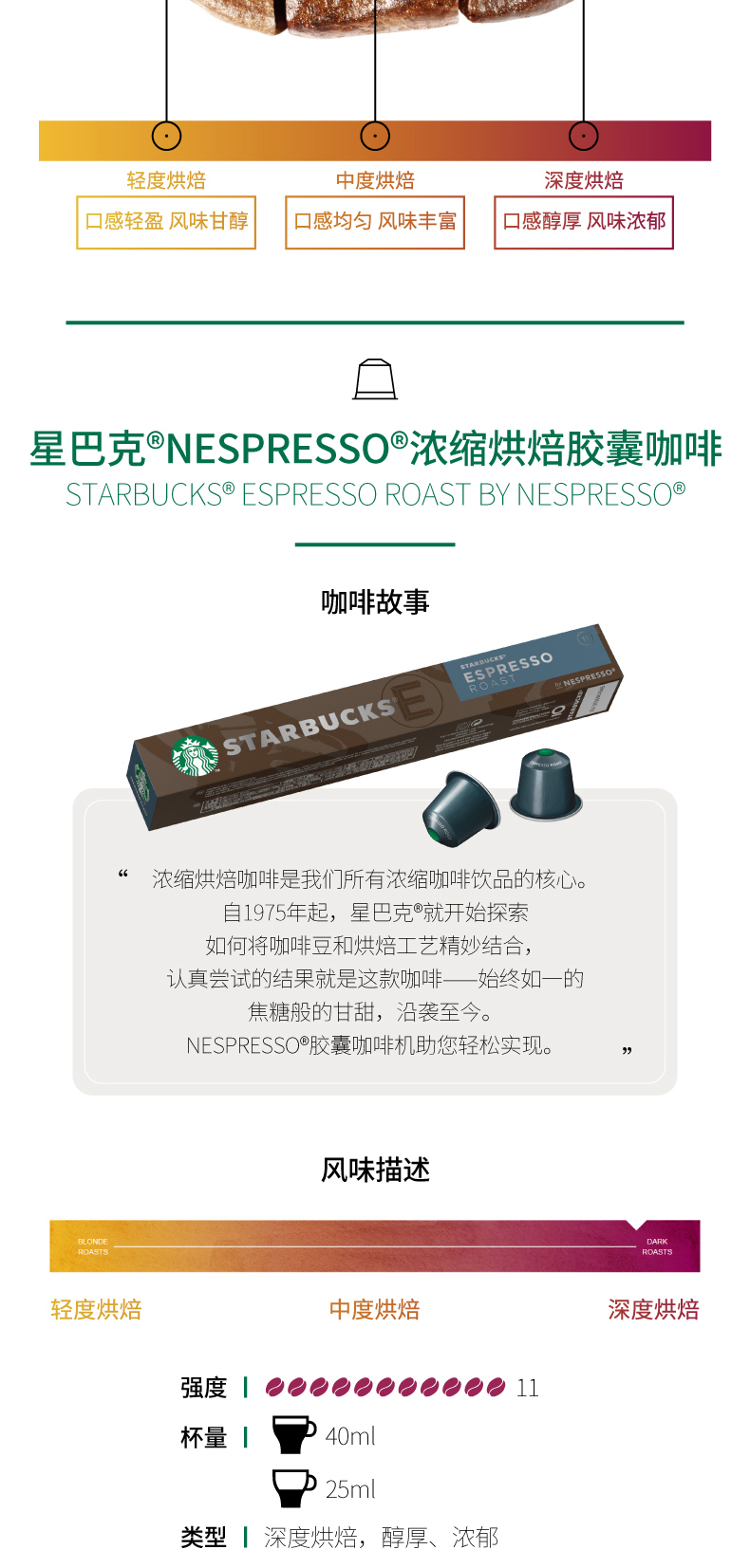 史低！Starbucks 星巴克 Nespresso 意式浓缩胶囊咖啡 10颗*2件 凑单到手33.18元 值值值-买手聚集的地方