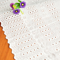 33cm wide white embroidered cotton lace accessories diy handmade skirt sofa bedding curtain clothing decoration