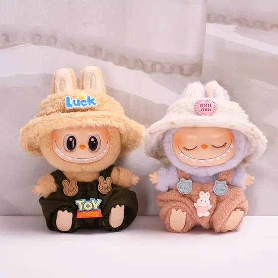 
Clothes only] Second-generation blind box pendant ragbub clothes overalls suit sitting on labubu dressing