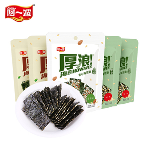 厚浪夹心芝麻巴旦木坚果海苔脆12克6包