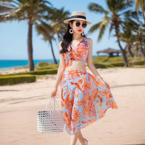 Сексуальный раздельный купальник, комплект, 3 предмета, по фигуре