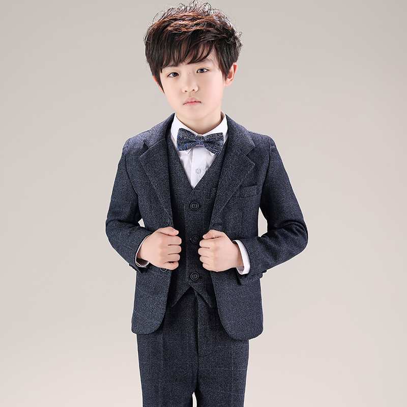 Flower boys childrens phù hợp với áo khoác childrens nhỏ chủ chương trình biểu diễn piano trang phục phù hợp với cậu bé Hàn Quốc phiên bản chiếc váy.