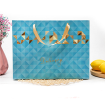  Fashion business bronzing gift portable paper bag high-end birthday gift holiday gift bag simple custom logo