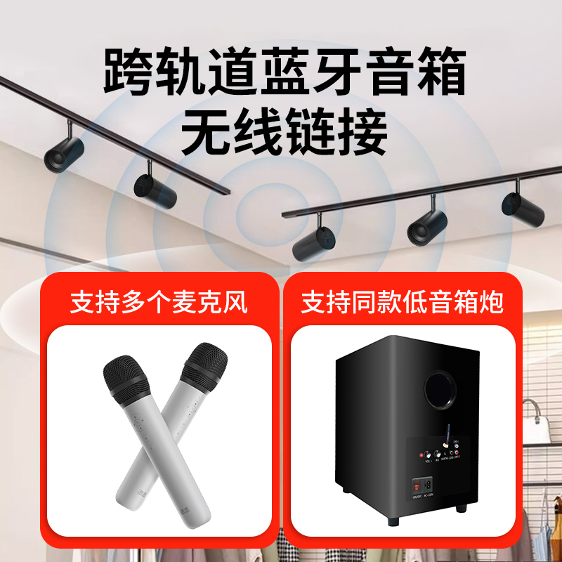 Magnetic Track Bluetooth Ceiling Speaker Shop Background Surface-Mounted Speaker Embedded Clothing Store Speaker Subwoofer