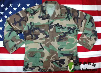 (Original) Four-color jungle BDU plait shirt LR size used