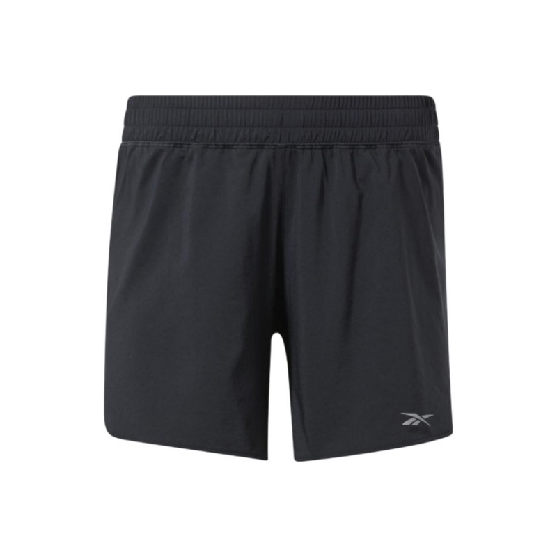 Reebok Solid Color Brand Logo Elastic Waist Indoor Fitness Sports Shorts for Women Reebok Solid Color Brand Logo Elastic Waist Indoor Fitness Sports Shorts for Women