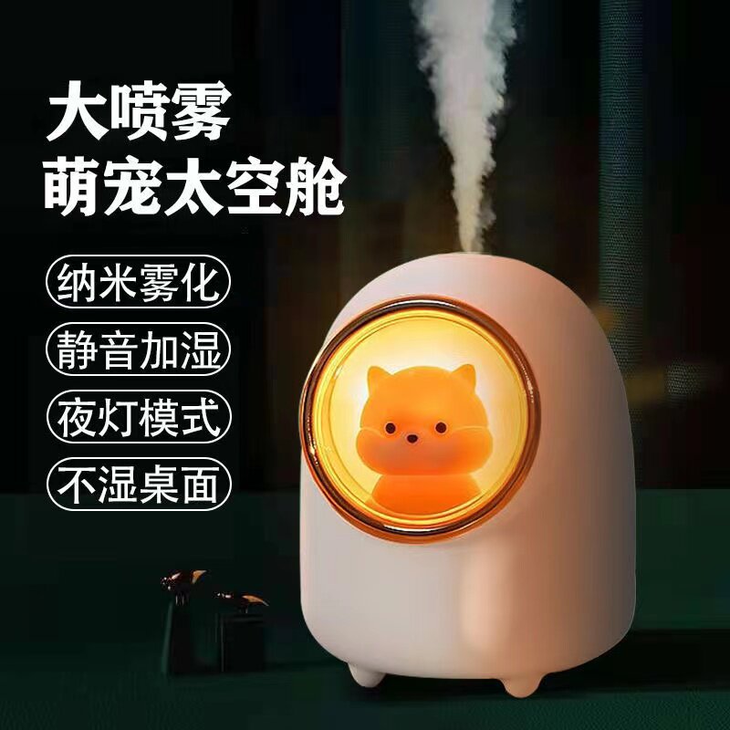 Humidifiers Small Home Silent Bedrooms Cute Quarters Office Desktop Cartoon Portable USB Heavy Fog