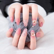 Net Red Diamond round head nail patch fake nail finished fake hand nail piece direct disassembly wearing brides armor