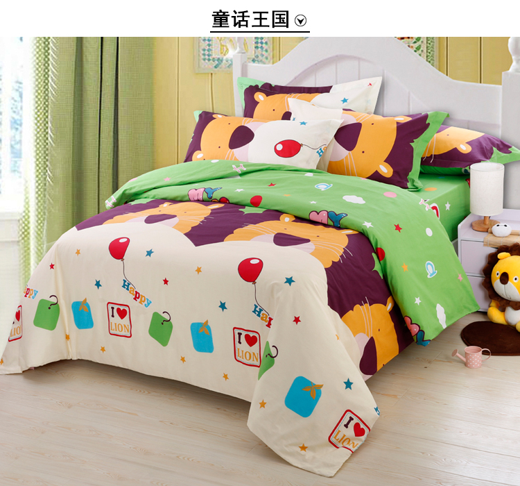 Mảnh duy nhất của bông 1.2m1.5 mét trẻ em phim hoạt hình mẫu giáo quilt cover bông mùa hè bé quilt cover bé tùy chỉnh