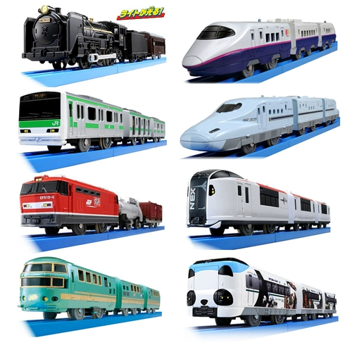 Takara tomy, электрический поезд с рельсами, электрическая игрушка для мальчиков