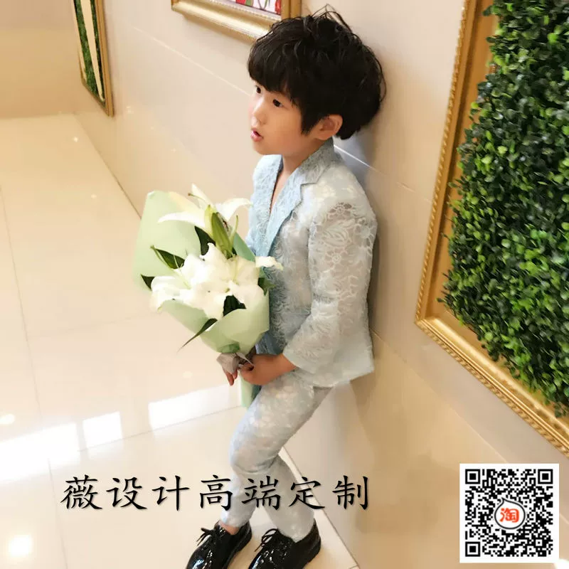 Wei thiết kế cao cấp cho trẻ em ăn mặc catwalk ăn mặc mô hình cạnh tranh váy thủy triều trẻ em phù hợp với cô gái mới áo trẻ em