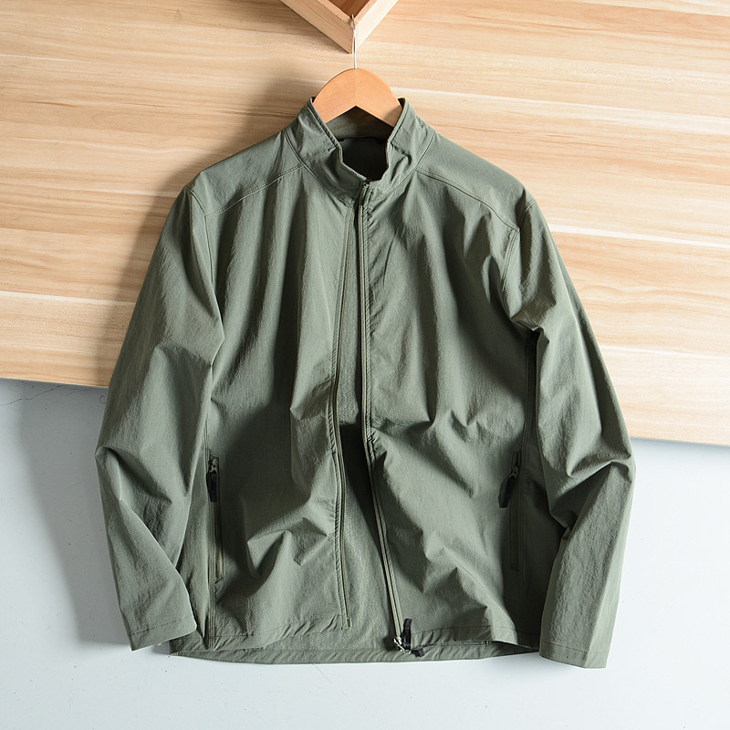 Affordable Men's Spring Outdoor Casual Scratch-Resistant, Wear-Resistant, Water-Repellent, Windproof, Breathable Softshell Jacket with Stand Collar