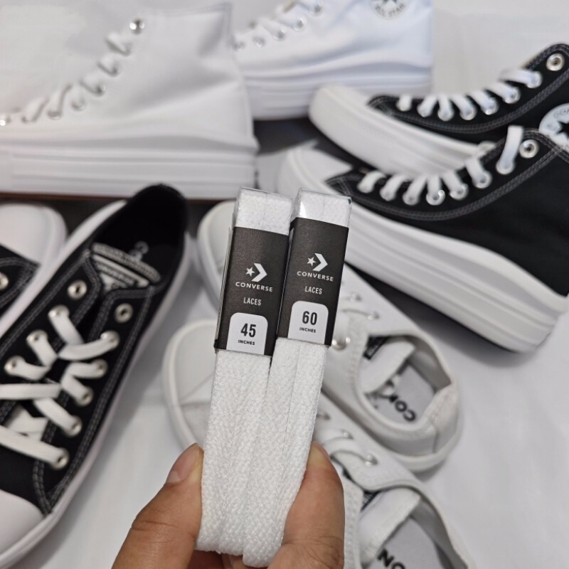 Converse Cloud Series Original Shoelaces Suitable for All Star Move Cloud Platform Shoes Pure White