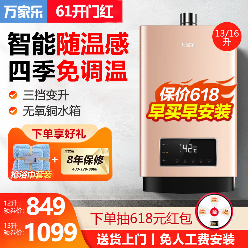 Halloween 16 litres of gas water heater Home Gas 13 liters thermostatic bath Liquefied Gas Instant Heat Strong Row 12 liters