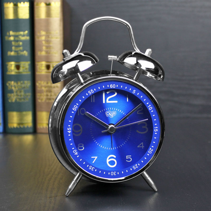 Students use small alarm clock oversized volume alarm boy bedroom bedside muted clock desktop home tabletime clock