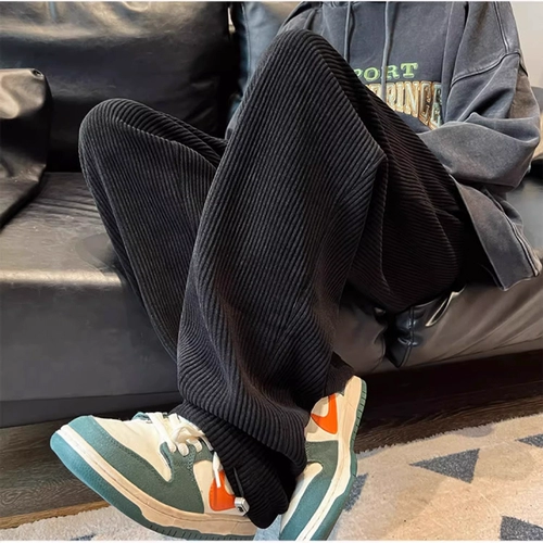 Tide, вельветовые штаны, изысканный стиль, свободный крой, оверсайз