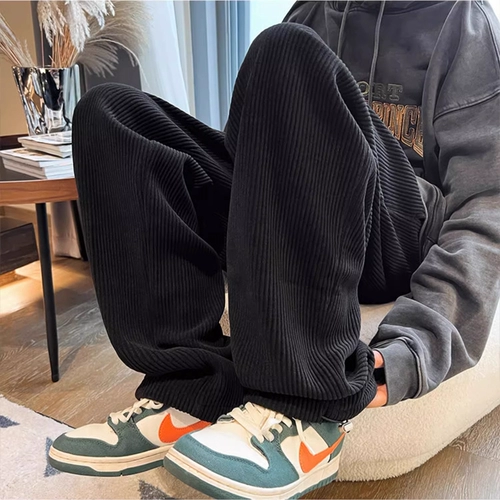 Tide, вельветовые штаны, изысканный стиль, свободный крой, оверсайз