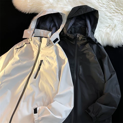 Куртка, мужская осенняя толстовка с капюшоном, флисовый альпинистский пуховик