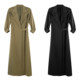 Prelude to the evening breeze Autumn designer style classic elegant pleated sleeves strappy windbreaker dress SHBZX62229